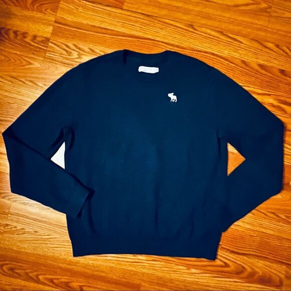 abercrombie kids Boys Navy Blue Pullover Sweater Crew Neck Size Medium Soft - Picture 3 of 10